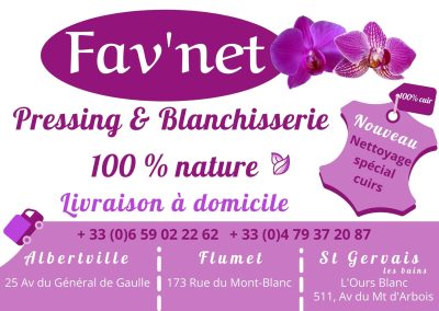 Flyer blanchisserie Fav'net